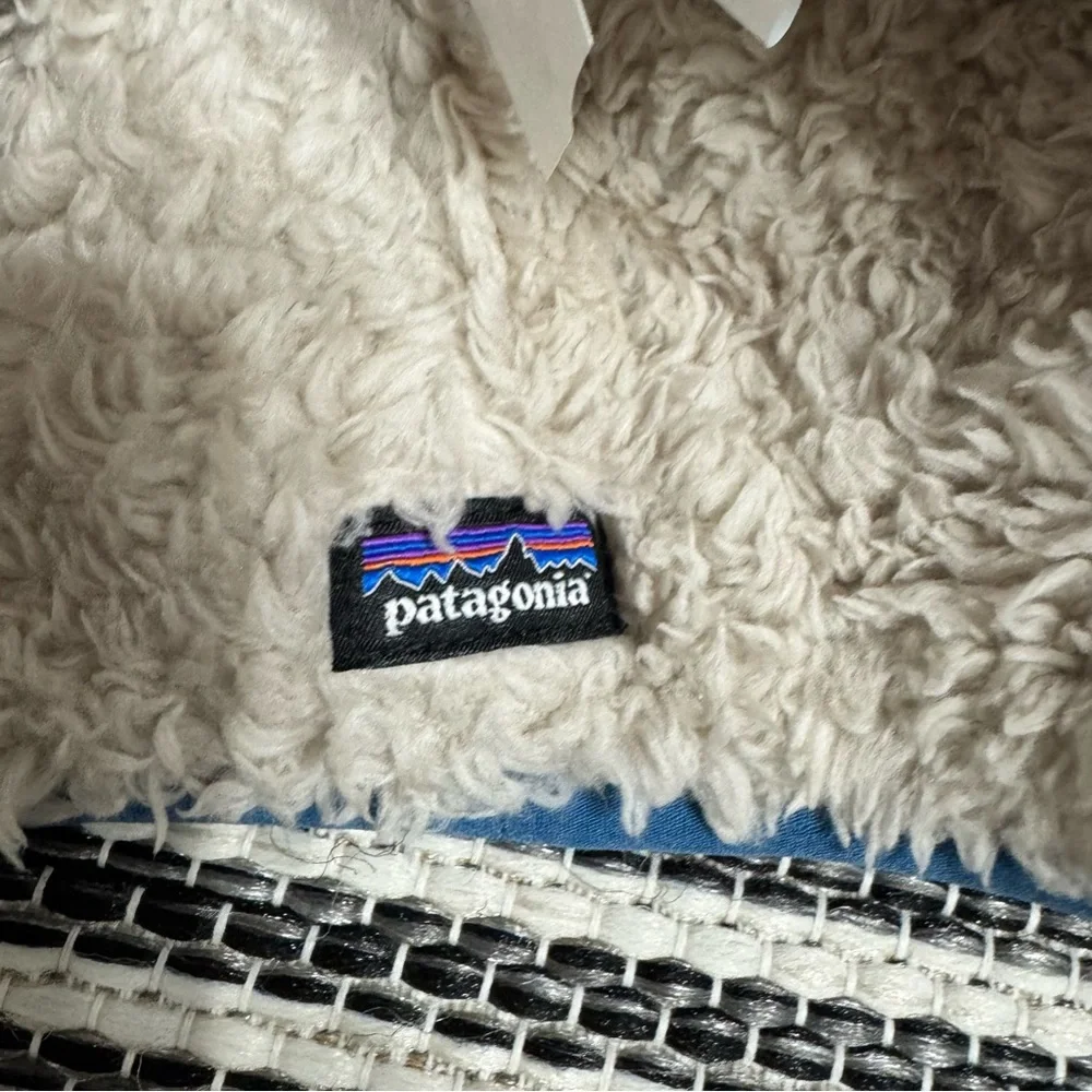 Patagonia Baby Reversible Sherpa Beanie‎ Geo Knit Blue